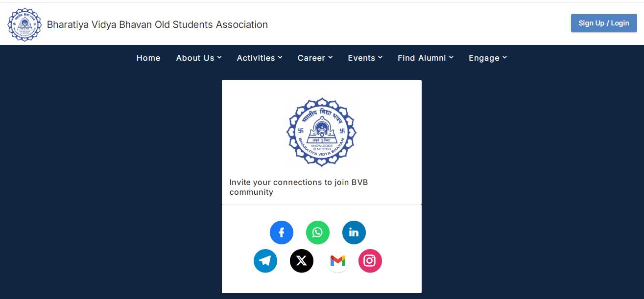 Click here for Bhavanites Alumni Connect
